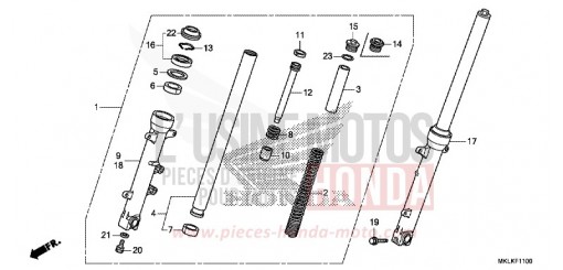 FOURCHETTE AVANT NC750SAK de 2019